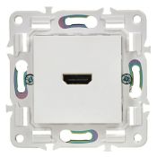Розетка встраиваемая HDMI IEK SKANDY SK-H10-K01 SK-H01W арктический белый