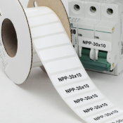 Наклейка прямоугольная NPP-30х10 W для принтера RT200, RT230, белый, 3000 шт. в упаковке