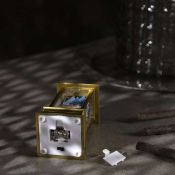 фигурка  светодиодная &quot;Фонарь с оленем&quot; золото 5.5х13х5.5 см, пластик, батарейки LR44х3, свечение тёплое белое