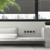 Рамка металлическая 4 поста WERKEL AluMax W0043506 алюминий