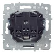 Штепсельная розетка встраиваемая IEK BRITE 16А BR-R16-16-44-K02 РСбш10-3-44-БрЧ с з/к и шторками с крышкой черный IP44