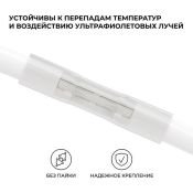 Коннектор 09-155 для прямого соединения светодиодного круглого неона d=14мм (10 шт.)