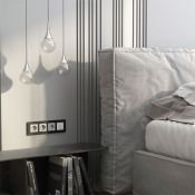 Рамка металлическая 4 поста WERKEL AluMax W0043508 черный алюминий