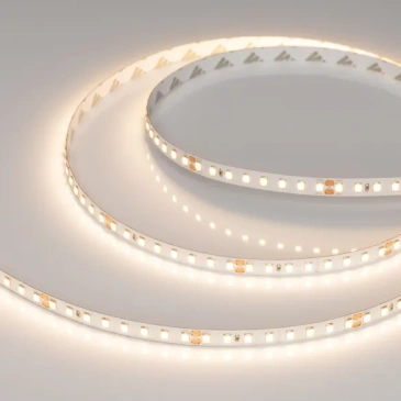 Светодиодная лента Белый теплый 2835 24V 10W/m 128Led/метр 038758(1) RT-A128-8mm 3000K  LUX