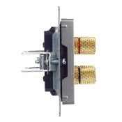Розетка встраиваемая аудио IEK BRITE BR-S40-K46 РА10-БрС сталь
