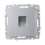 Розетка встраиваемая компьютерная IEK BRITE BR-K10-2-K47 РК11-БрА RJ45 кат.6 алюминий
