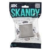 Выключатель встраиваемый одноклавишный IEK SKANDY SK-V10-0-10-K50 K-V01N металл никель