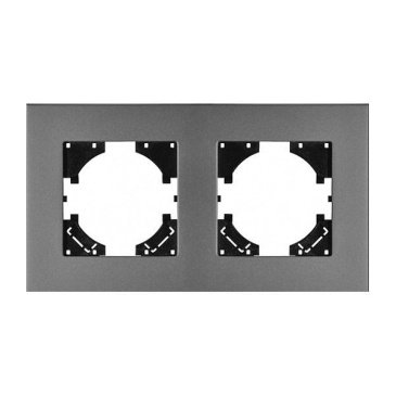 Рамка металлическая 2 поста Arlight AKIRY 049737 FRM-AKIRY-SFAL-2-SR серебристый