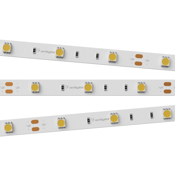 Светодиодная лента Белый теплый супер 5060 12V  7.2W/m  30Led/метр 018102 RT 2-5000  LUX