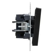 Выключатель встраиваемый двухклавишный проходной IEK BRITE BR-V22-0-10-K02 ВС10-2-6-БрЧ черный