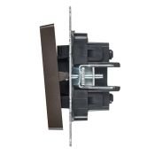 Выключатель встраиваемый двухклавишный перекрестный IEK BRITE BR-V23-0-10-K45 ВС10-2-3-БрТБ бронза