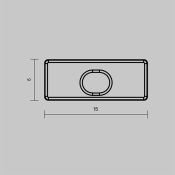 Комплект заглушек (для профиля 15x06) ALM-001-B-EC 642019 (10 шт) черный