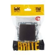 Штепсельная розетка встраиваемая IEK BRITE 16А BR-R16-16-K45 РСбш10-3-БрТБ с з/к и шторками с крышкой бронза IP20