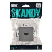 Розетка встраиваемая HDMI IEK SKANDY SK-H10-K03 SK-H01Gr серый