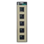 Рамка стеклянная 5 постов IEK SKANDY SK-M52-G-K10 SK-F25B бежевый