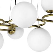 Люстра подвесная Lightstar без лампы 815091 GLOBO 9х40W G9 белый/латунь