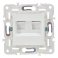 Розетка встраиваемая компьютерная двойная IEK SKANDY SK-K20-1-K01 SK-K03W RJ45 кат.5E арктический белый