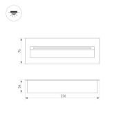 светильник  8W Белый теплый 029964 LTD-TRAIL-S226x76 220V прямоугольный  встраиваемый серый