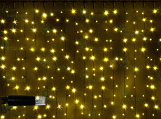 гирлянда ЗАНАВЕС  65W Желтый RL-C2*6F-CB/Y, черный провод, 2*6 м., 220V, 1000 Led, IP65, мерцание