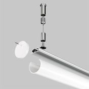 Подвесной алюминиевый профиль Maytoni с экраном 30x15х2000 ALM-D30-S-2M 634001 серебро