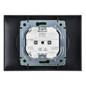Штепсельная розетка встраиваемая двойная IEK SKANDY 10А SK-R20-10-K48-F SK-R10T без з/к без шторок в сборе титан