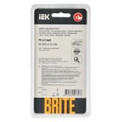Рамка стеклянная 2 поста IEK BRITE BR-M22-G-31-K96 РУ-2-2-БрП персиковый матовый