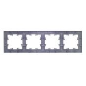 Рамка металлическая 4 поста IEK BRITE BR-M42-M-K47 РУ-4-1-БрА алюминий