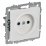 Штепсельная розетка встраиваемая IEK BRITE 10А BR-R13-10-K91 РСш10-2-БрАБ без з/к с з/ш арктический белый