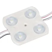 Светодиодный модуль герм. 4led Белый холодный 2835smd 12V квадратный с линзой 028891(1) CRAFT-2835-4-12V