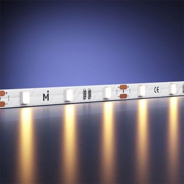 Светодиодная лента Белый теплый 2835 12V  4.8W/m 60Led/метр 201102 Ultra 5мм 2700K