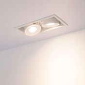 Встраиваемый светильник  18W Белый теплый 026876 CL-SIMPLE-S148x80-9W 45deg 220V IP20 поворотный прямоугольный белый