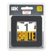 Рамка металлическая 1 пост IEK BRITE BR-M12-M-21-K02 РУ-1-1-Бр черный RE AL