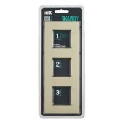 Рамка металлическая 3 поста IEK SKANDY SK-M32-M-K37 SK-F33Sh шампань
