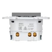 Штепсельная розетка встраиваемая IEK SKANDY 16А SK-R14-16-U14-018-K03 SK-R17Gr с з/к и шторками с USB A+C 18Вт серый