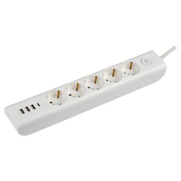 удлинитель с заземлением и выключателем MODERN и 3xUSB-A 2.0, 1xTYPE-C WYP12-16-05-02-ZKU-K01 белый