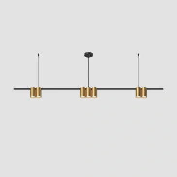 Подвесной светильник без лампы DENKIRS ORBIT DK4063-BK+SG 7xGU10 фигурный черный/золото