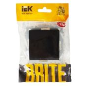 Выключатель встраиваемый одноклавишный проходной IEK BRITE BR-V12-0-10-K02 ВС10-1-6-БрЧ черный