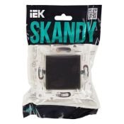 Выключатель встраиваемый одноклавишный перекрестный IEK SKANDY SK-V13-0-10-K53 SK-V03G графит