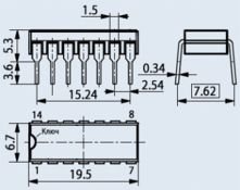 микросхема КР1533ТМ2