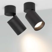 Накладной светильник  15W Белый теплый 027548 SP-POLO-SURFACE-FLAP-R85 BK 220V  цилиндр черный