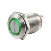 Кнопка M12 OFF-ON OFF-ON LED12V IB12C-P (LAS2GQF) 2A/36V 4c IP65 -зелёная-