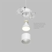 Встраиваемый светильник без лампы DENKIRS SPOT HIDE DK2146-WH GU10 круглый под шпаклевку белый