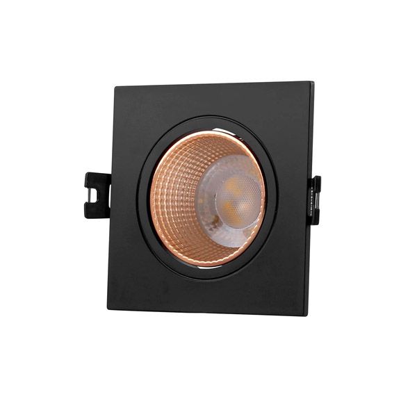 Встраиваемый светильник без лампы DENKIRS RODVIG DK3071-BBR GU10/GU5.3 черный/бронзовый квадратный