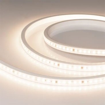 Светодиодная лента Белый дневной 2835 220V 14W/m 84Led/метр герм (PVC-трубка ПВХ экструзия) 054683 ARL-PV-A84-17mm Day4000 FlickerFree (30м)