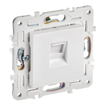 Розетка встраиваемая компьютерная IEK SKANDY SK-K10-2-K01 SK-K02W RJ45 кат.6 арктический белый