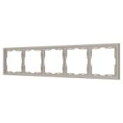 Рамка пластик 5 постов Arlight FRM-NOBE-SFPL-5-CA 059462 кашемир