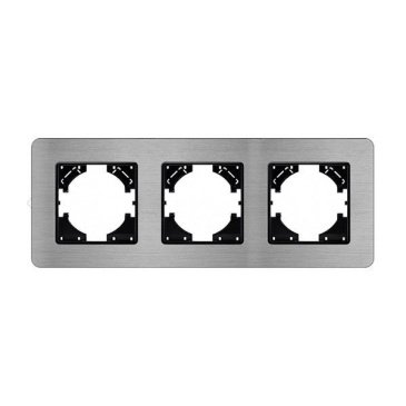Рамка металлическая 3 поста Arlight AKIRY 049728 FRM-AKIRY-AL-3-SR серебристый