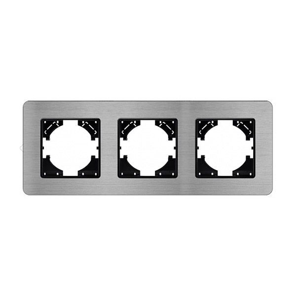 Рамка металлическая 3 поста Arlight AKIRY 049728 FRM-AKIRY-AL-3-SR серебристый