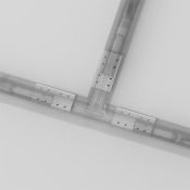 Коннектор прямой накладной Gravity TRA004C-21W белый