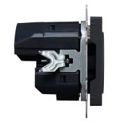 Штепсельная розетка встраиваемая IEK BRITE 16А BR-R14-16-U21-D21-K53 РЮш10-1-БрГ с з/к и шторками с USB A+A 2,1А графит
